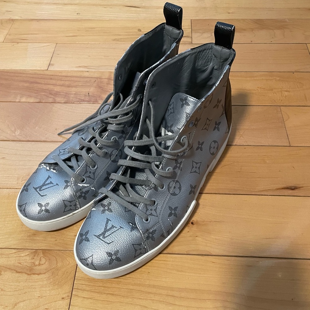 Louis Vuitton Silver Monogram Sneakers